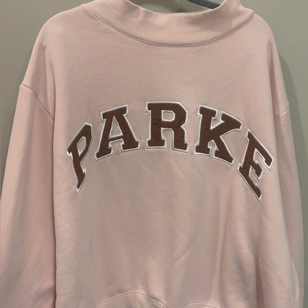 Parke Pink and Brown Mockneck